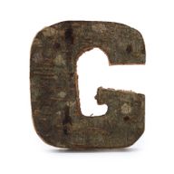 Rustik Bokstav i Bark - "G" - 7cm