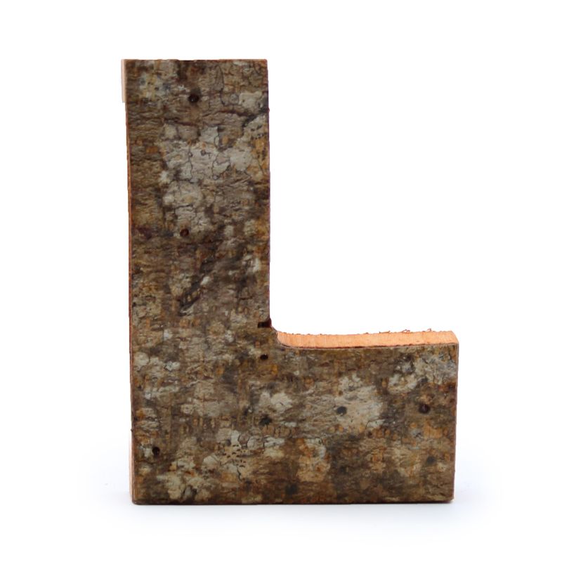 Rustik Bokstav i Bark - "L" - 7cm