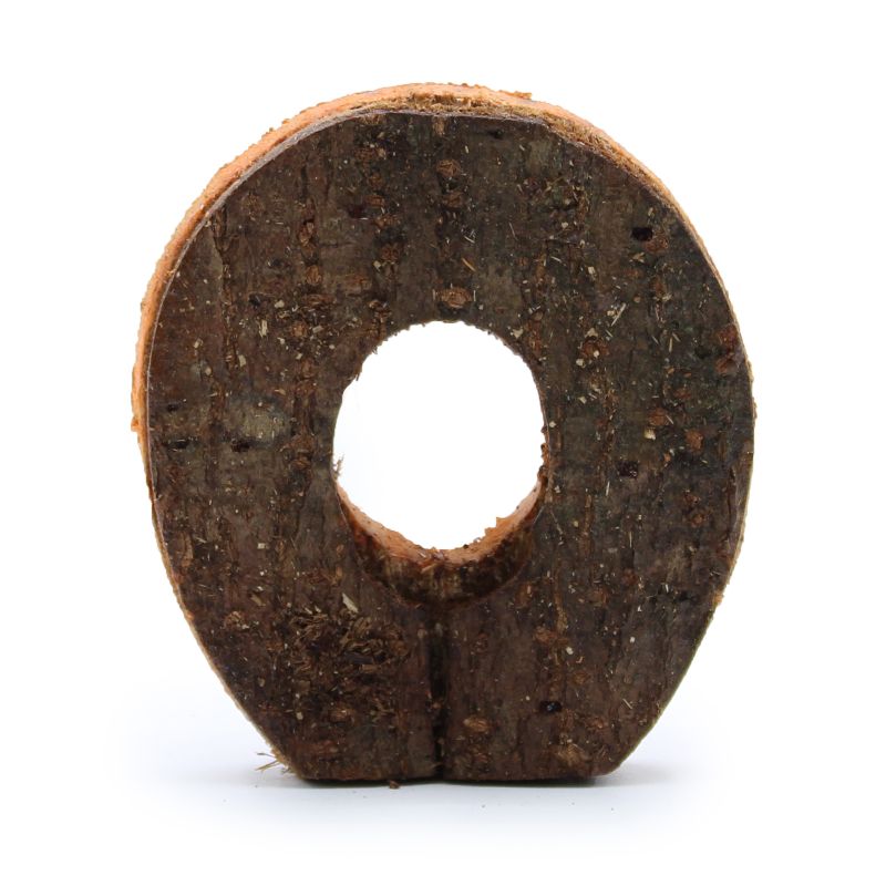 Rustik Bokstav i Bark - "O" - 7cm