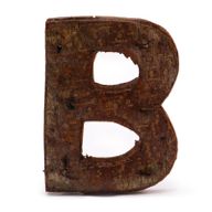 Rustik Bokstav i Bark - "B" - 7cm