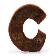 Rustik Bokstav i Bark - "C" - 7cm