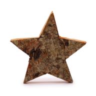 Rustik Symbol i Bark - Stjärna - 7cm