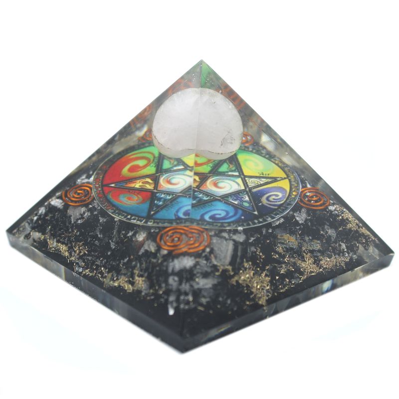Pyramid av Orgonit 70mm - Midnatt Pentagon
