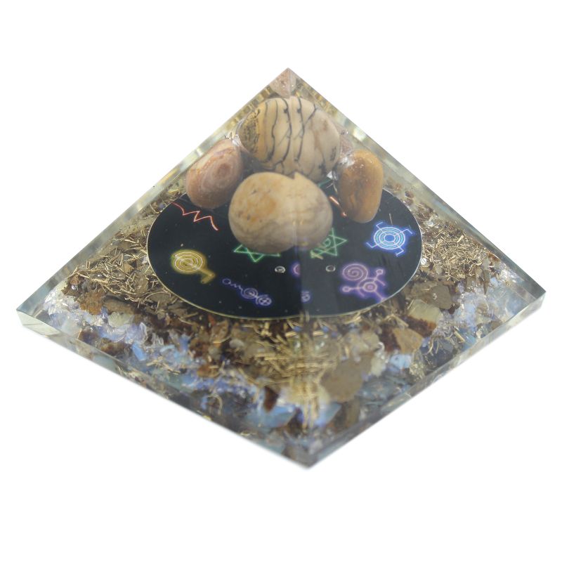 Pyramid av Orgonit 70mm - Midnatt Reiki