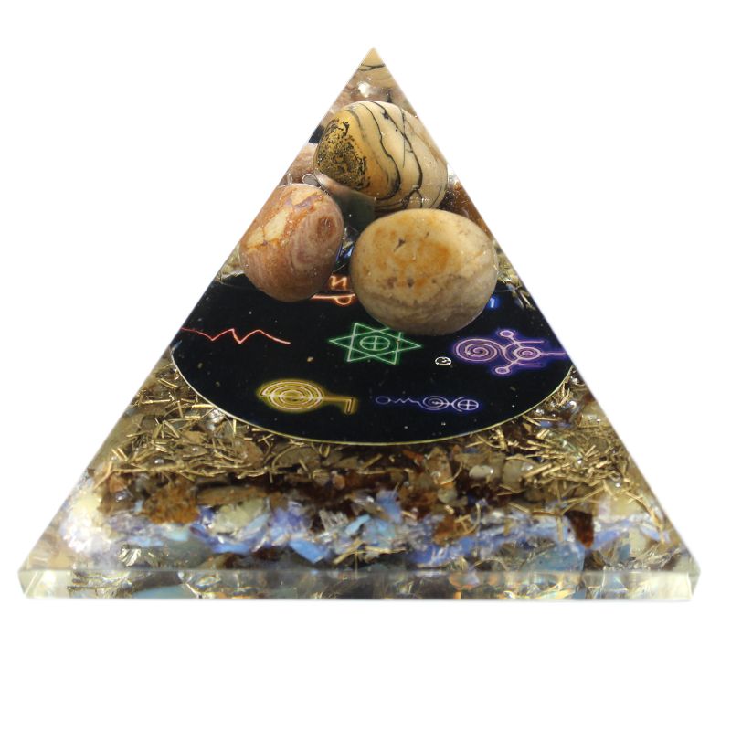 Pyramid av Orgonit 70mm - Midnatt Reiki
