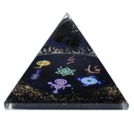 Pyramid av Orgonit 90mm - Midnatt Reiki