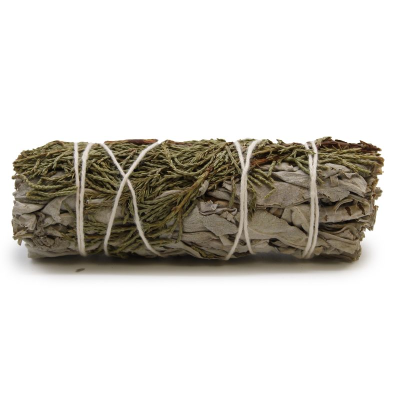 Smudge Stick - Vit Salvia & Enbär 10cm