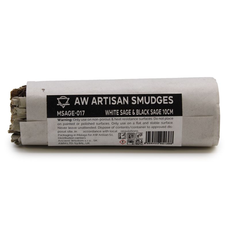 Smudge Stick - Vit Salvia & Svart Salvia 10cm
