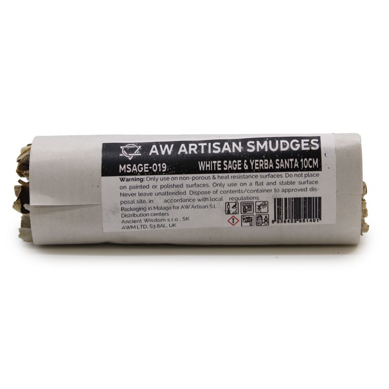 Smudge Stick - Vit Salvia & Yerba Santa 10cm