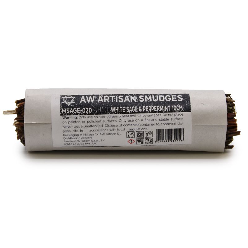 Smudge Stick - Vit Salvia & Pepparmynta 10cm