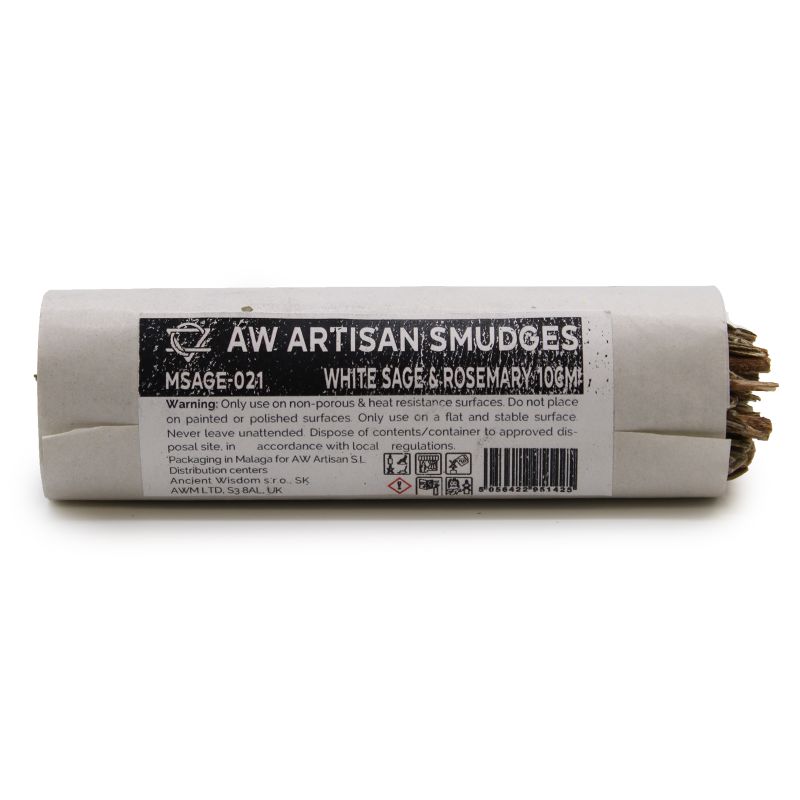 Smudge Stick - Vit Salvia & Rosmarin 10cm