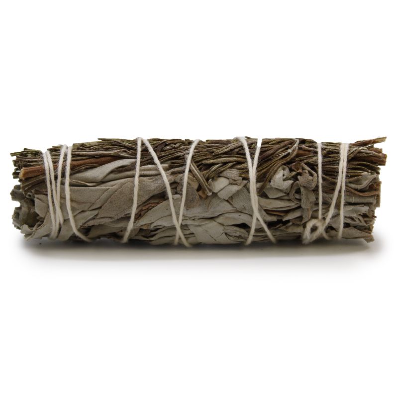 Smudge Stick - Vit Salvia & Rosmarin 10cm