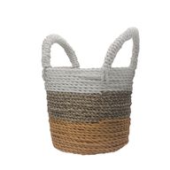 Set med Korgar av Sjögräs - Orange / Naturlig / Vit