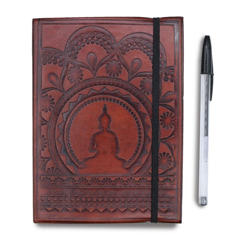 Liten Anteckningsbok med Rem - Tibetansk Mandala
