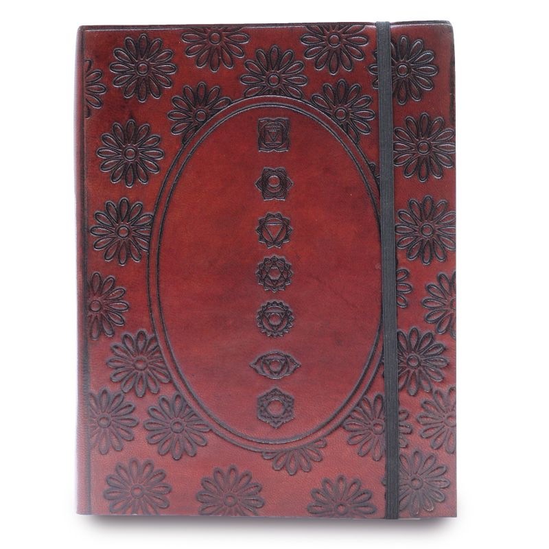 Medelstor Anteckningsbok med Rem - Chakra Mandala