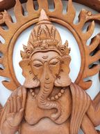 Ganesh Träpanel - 40cm