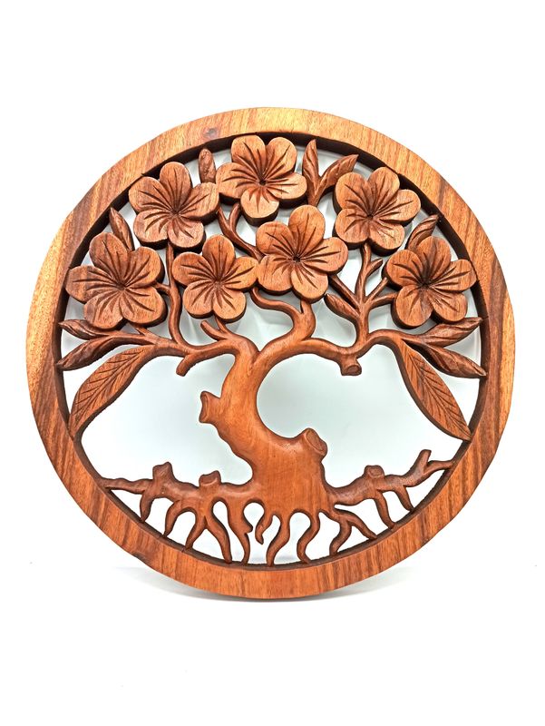 Livets Träd Frangipani Träpanel - 40cm