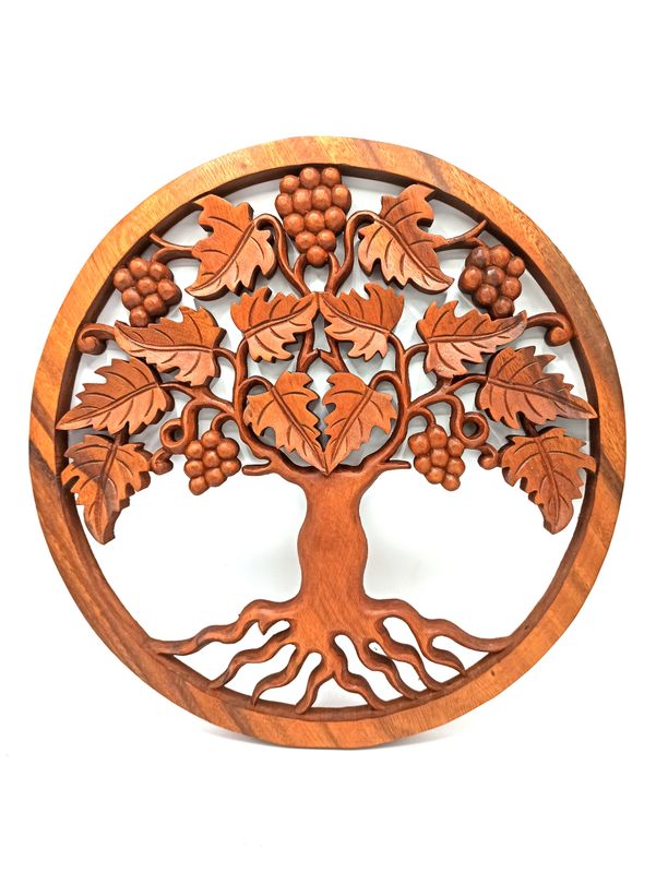 Livets Träd Vindruvor Träpanel - 40cm