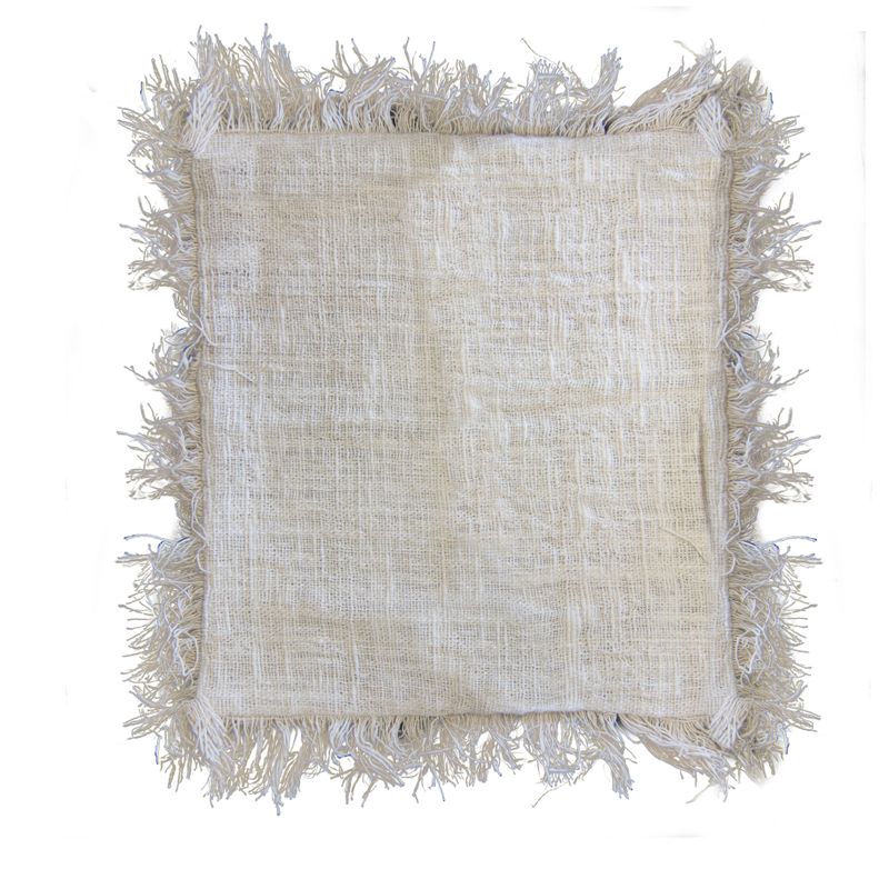 Kuddfodral i Linne 60x60cm med Fransar