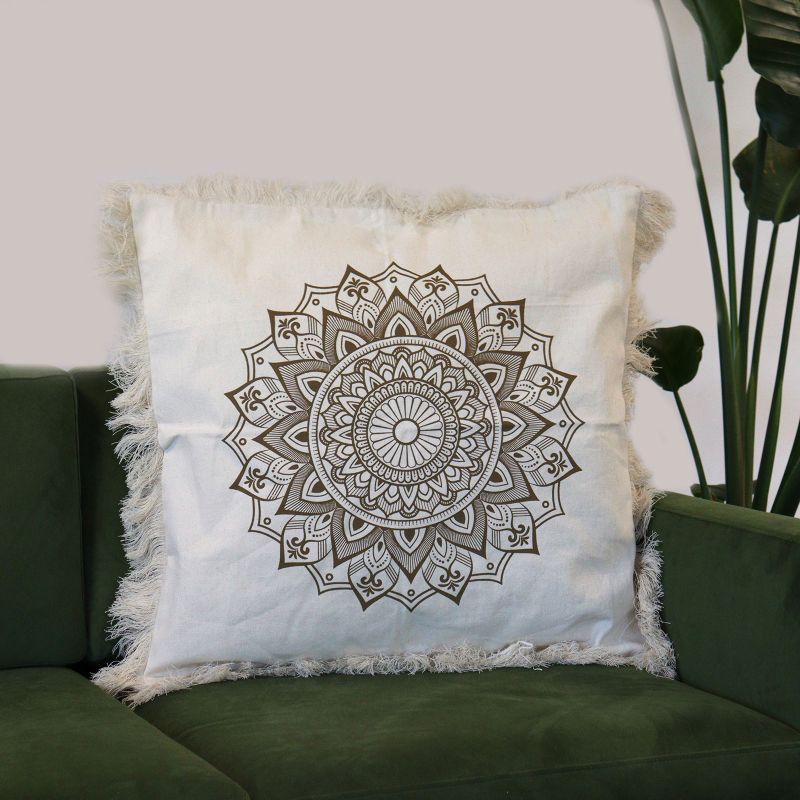 Lotus Mandala Kuddfodral - 60x60cm - Brons