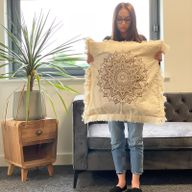 Lotus Mandala Kuddfodral - 60x60cm - Brons