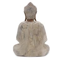 Handsnidad Buddhastaty - 40cm Undervisning - Vitkalkat