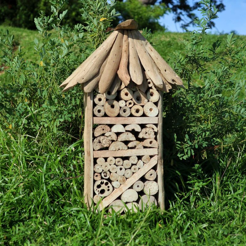 Hus till Bin & Insekter av Drivved - Hög