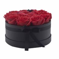 Gåvoset med Tvålblommor - 14 Röda Rosor - Rund