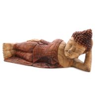 Handsnidad Buddhastaty - 50cm - Sovande