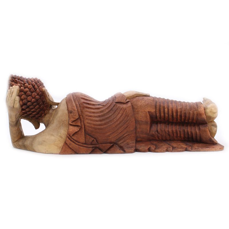 Handsnidad Buddhastaty - 50cm - Sovande