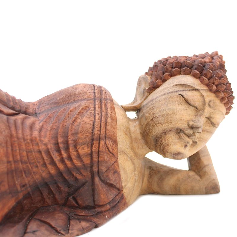 Handsnidad Buddhastaty - 50cm - Sovande