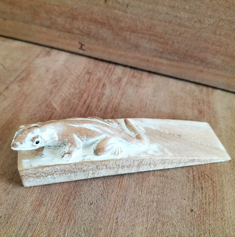 Handsnidad Dörrstopp - Gecko