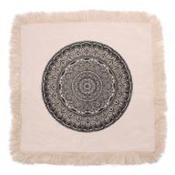 Traditionella Mandala Kuddfodral - 60x60cm - Svart