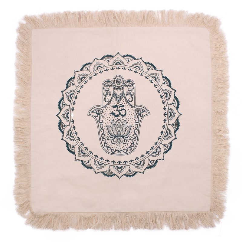 Hamsa Mandala Kuddfodral - 60x60cm - Grön