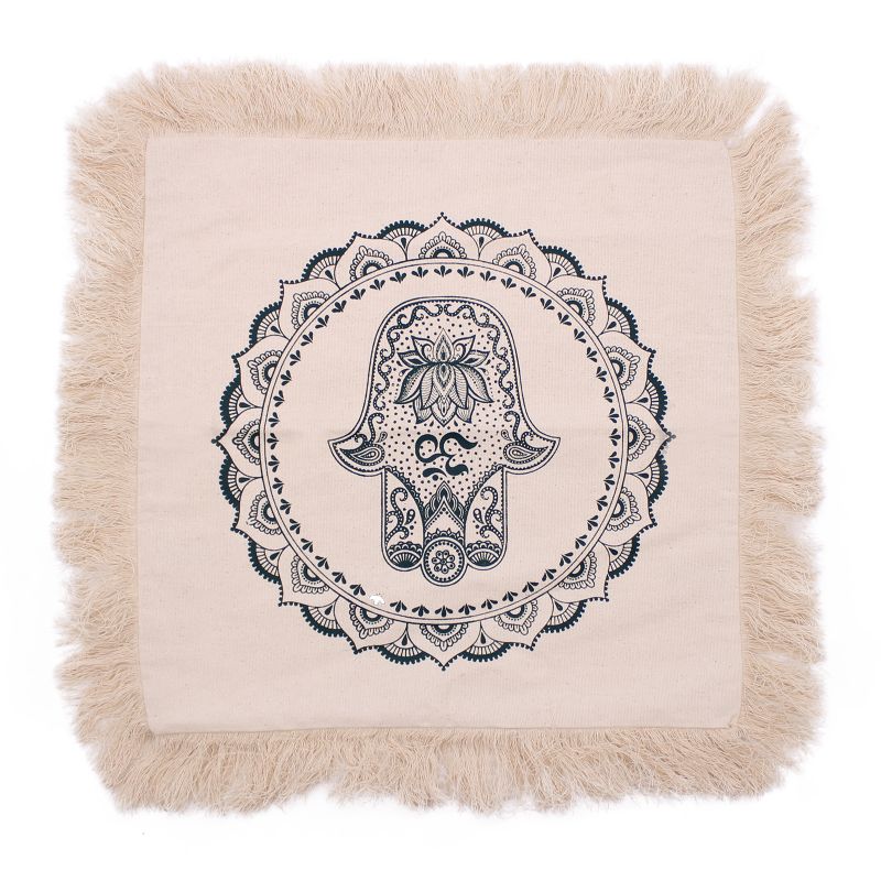 Hamsa Mandala Kuddfodral - 45x45cm - Grön