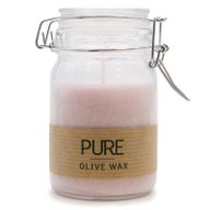 Rent Olivvaxljus i Glasburk 120x70 - Antik Rosa