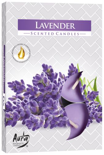 Set med 6 Doftande Värmeljus - Lavendel