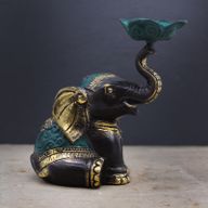 Medelstor Ljus- och Rökelsehållare - Elefant