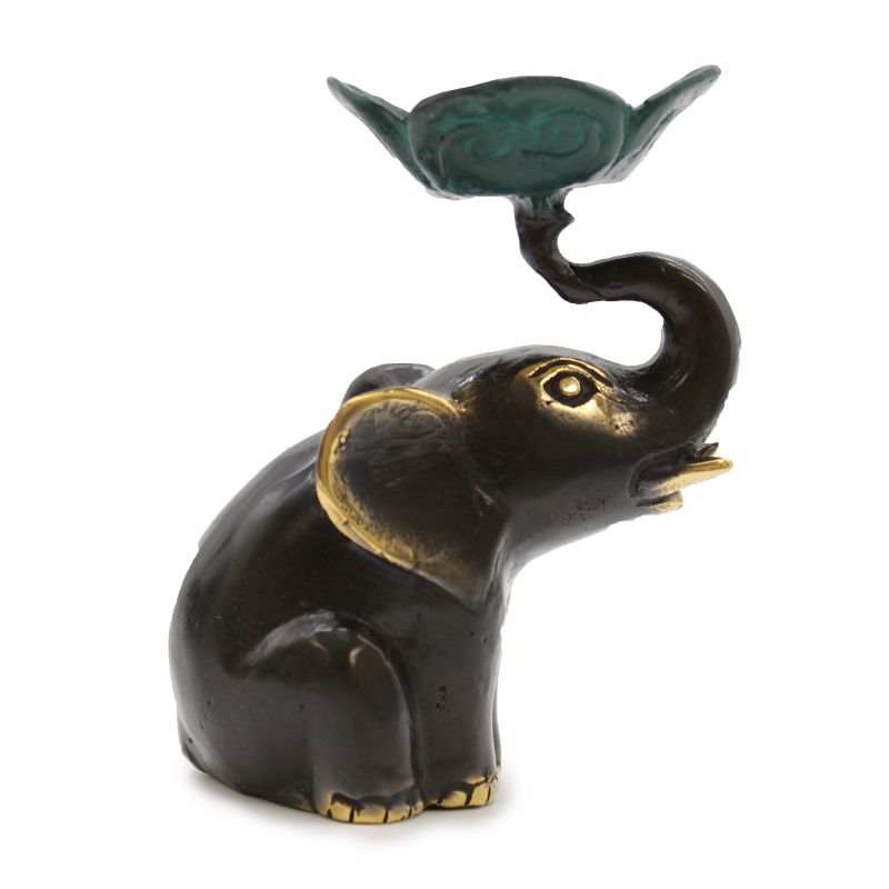 Liten Ljus- och Rökelsehållare - Elefant