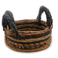 Korgar i Bananblad & Hitam Raffia - Set om 2