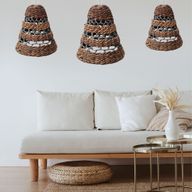 Set med 3 Storlekar - Naturliga Lampskärmar av Bananblad
