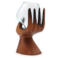 Snidad Hand med Smält Glasskål