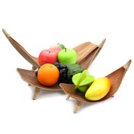 Fruktskålar av Kokoslöv Set - Naturliga