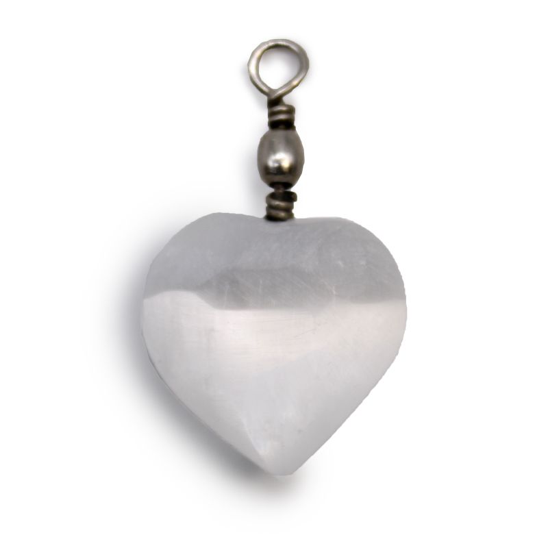 Hängsmycke av Selenit - Hjärta