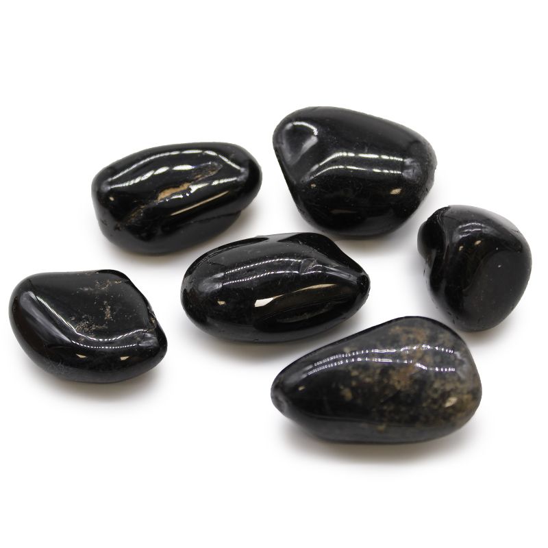 Stora Afrikanska Tumlade Stenar - Svart Onyx