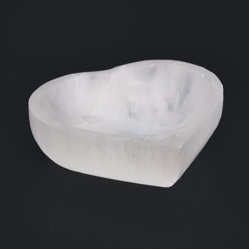 Selenitskål Hjärta - 10cm