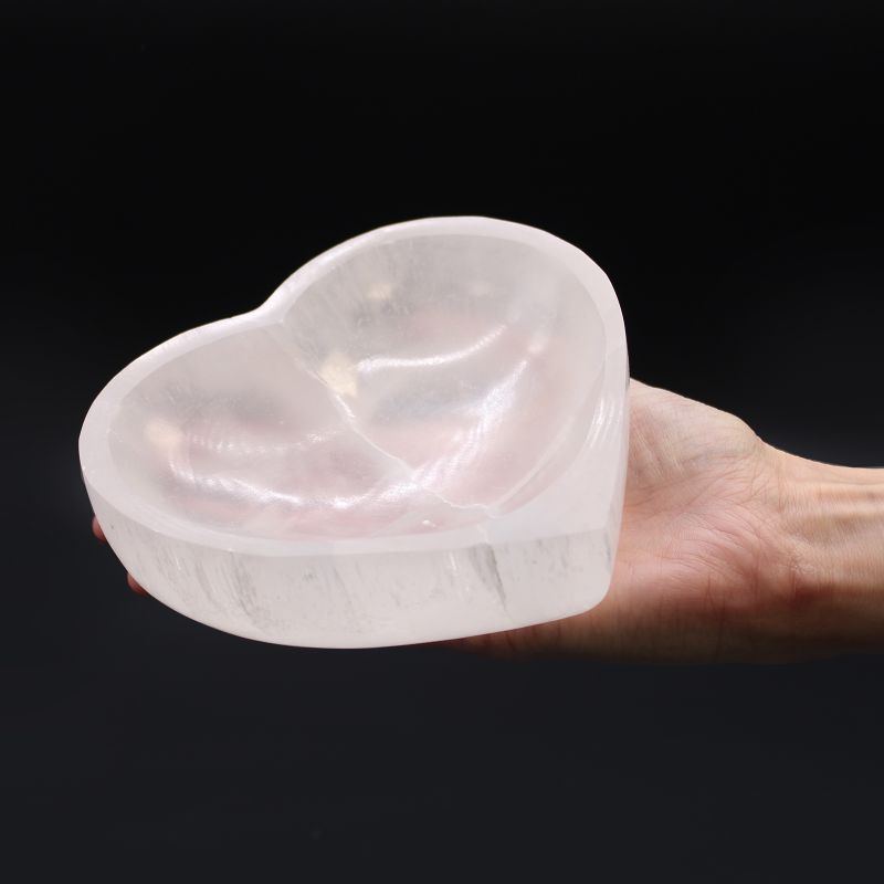 Selenitskål Hjärta - 15cm
