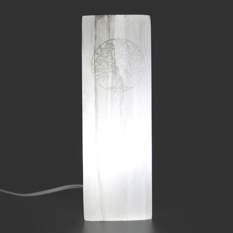 Lampa av Selenit 25cm - Livets Träd