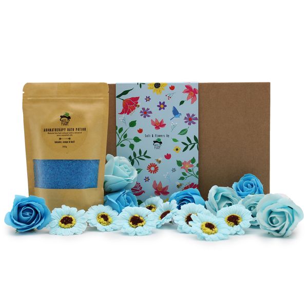 Wild Hare Set med Badsalt & Tvålblommor - Total Avkoppling