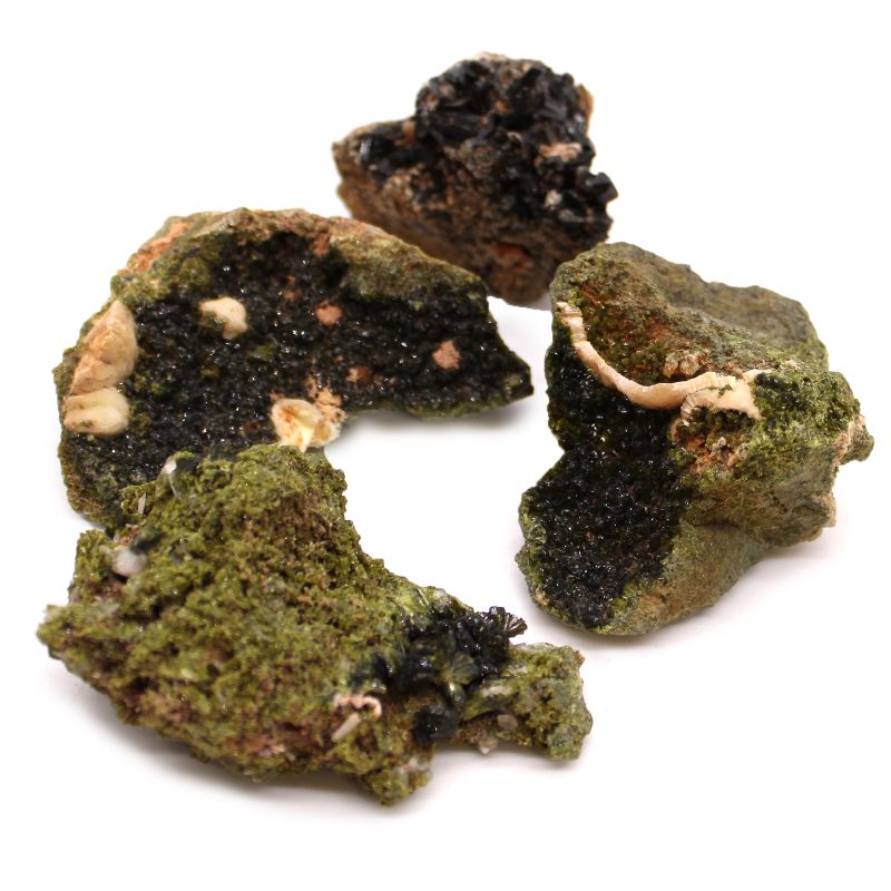 Exemplar av Mineraler - Epidot (ca 10 stycken)